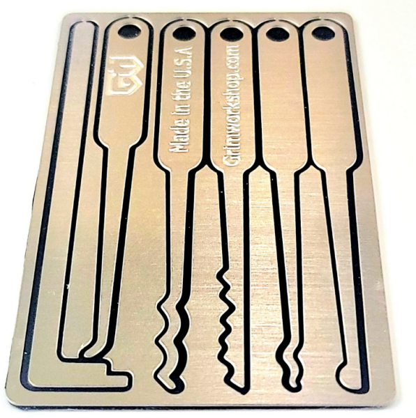 GRIM WORKSHOP®: Lock pick Card - Wallet Lock Pick Set